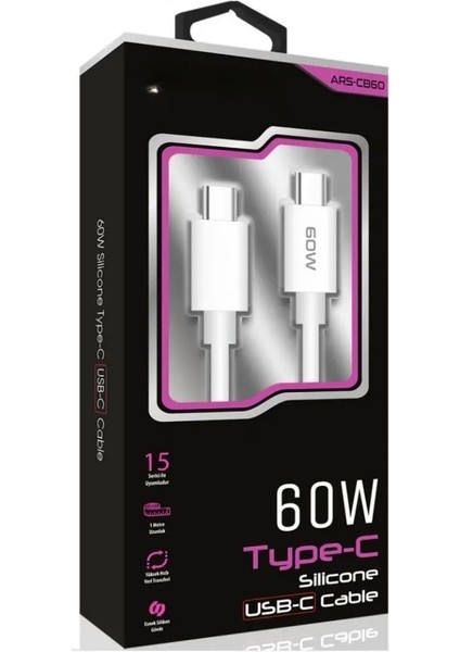 45W Usb-C Lightning Işıklı Şeffaf Kablo Hızlı Şarj, Dayanıklı Tasarım, Iphone ve Ipad Uyumlu