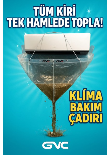Klima Temizleme Çadırı Brandası TEMİZLİK EKİPMANI