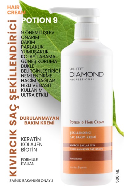 Durulanmayan Kıvırcık Saçlar Için Şekillendirici Bukle Belirginleştirici Saç Bakım Kremi 500 ml
