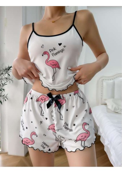 Flamingo Şortlu Takım Cıvıl Cıvıl