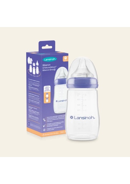 Lansinoh Biberon Natural Wawe Biberon Emziği 240 ml