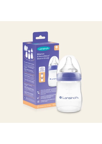 Lansinoh Biberon Natural Wawe Biberon Emziği 160 ml