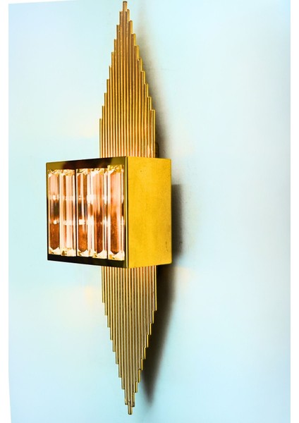 Pramit Gold Duvar Aplik Pilli ve Elektrikli Ledli Duvar Aplik, Tak Çalıştır, 1 Adet