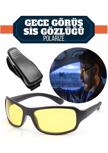 Gece Sürüş ve Sis Gözlüğü + Gözlük Tutucu Hediyeli