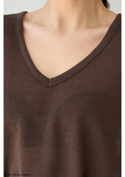 Premıum V Yaka Triko T-Shirt modelleri