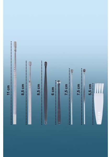 Paslanmaz Çelik Kulak Temizleyici 6'lı Set, Sağlıklı ve Güvenli Kullanım için Ideal modelleri