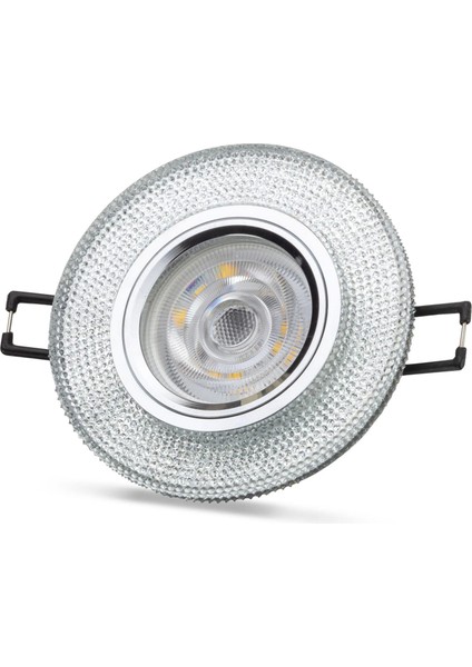 Noas YL65 1707 Lita LED Çerçeveli 4000K Kristal Cam Spot Kasa - Priz ve Anahtar Için Uyumlu Çerçeve