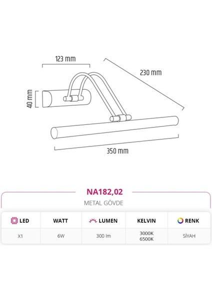 35 cm Dekoratif Siyah Tablo Aplik Gün Işığı NA182 fiyatları