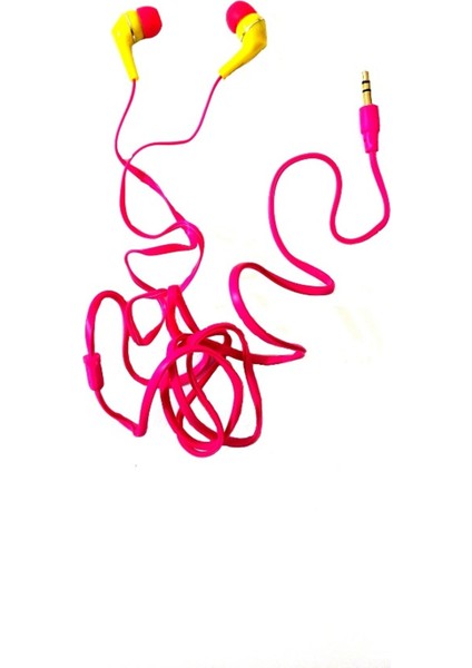 ESLIFETECH26AKSESUAR Sony Uyumlu Mdr 2301S Renkli 3.5mm Jacklı Kulakiçi Kulaklık Sarı-Kırmız