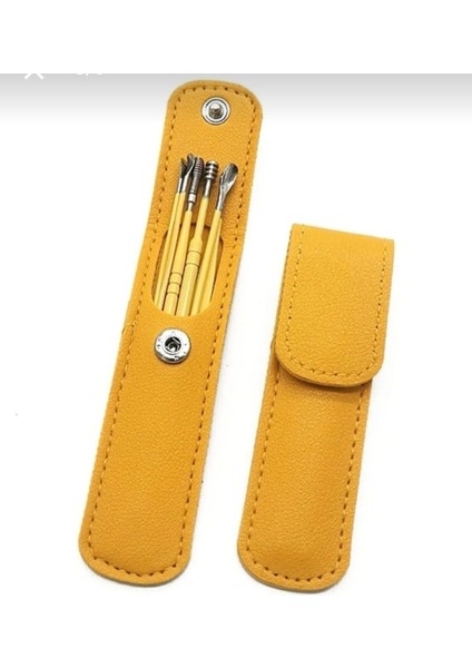 Deri Kılıflı 6'lı Kulak Temizleme Aparatı Seti, hijyen ve konfor sunar fırsatları