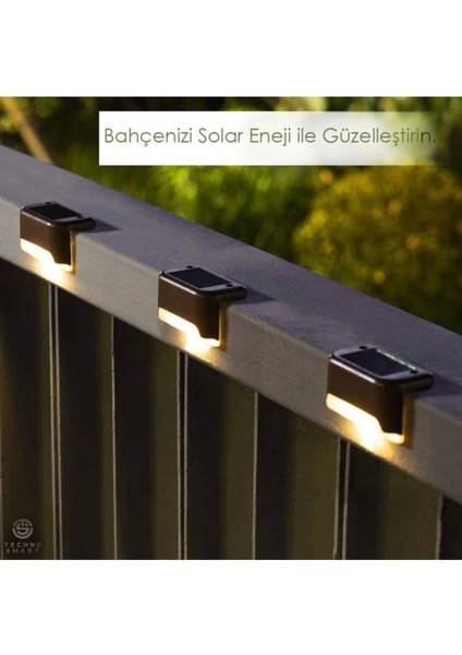 Waterproof Solar Merdiven Lambası 4 Adet