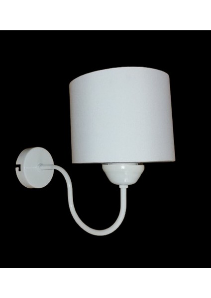 Beyaz Metal Iskelet Duvar Aplik.başlık Çap: 15 cm