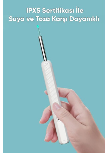 Kameralı, Led ışıklı, kablosuz, Wi-fi uyumlu kulak temizleme cihazı, 1080p görüntüleme indirimleri