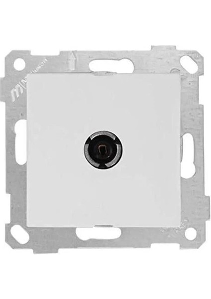 Beyaz Tv Prizi F Konnektörlü Çerçevesiz - Priz ve Anahtar Için Uyumlu Çerçeve fiyatları