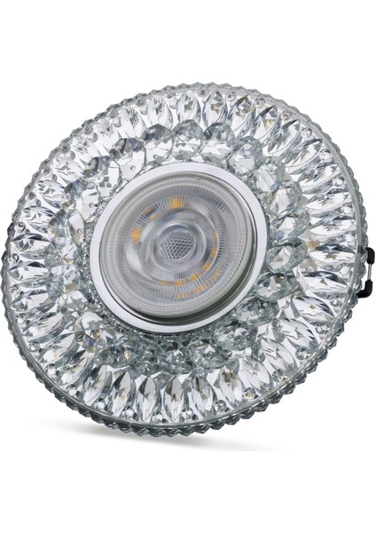 Noas YL65 1657 Ikaros LED Çerçeveli 4000K Kristal Cam Spot Kasa - Priz ve Anahtar Için Uyumlu Çerçeve