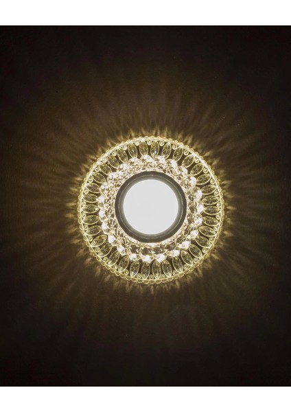 Noas YL65 1657 Ikaros LED Çerçeveli 4000K Kristal Cam Spot Kasa - Priz ve Anahtar Için Uyumlu Çerçeve