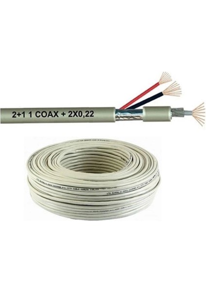 Cctv 1+4 1 Coax + 4X0.22MM Kamera Kablosu 1 mt Fiyatı - Elektrik Tesisatı Için Kaliteli Kablo fiyatları