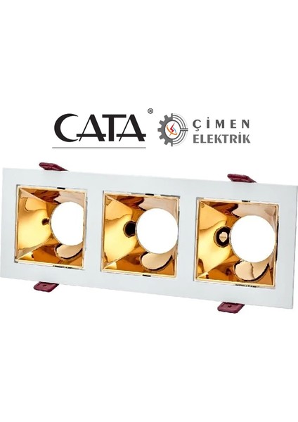 Cata Ct 5088 3 Lü Beyaz Rose Spot Kasası fiyatları