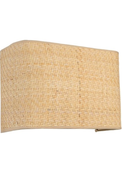 Yeni Hasır Pilli Rattan Abajurlu Dikdörtgen Aplik modelleri