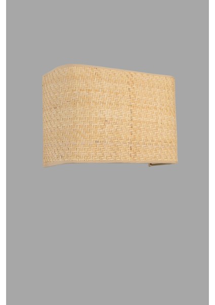 Yeni Hasır Pilli Rattan Abajurlu Dikdörtgen Aplik fırsatları