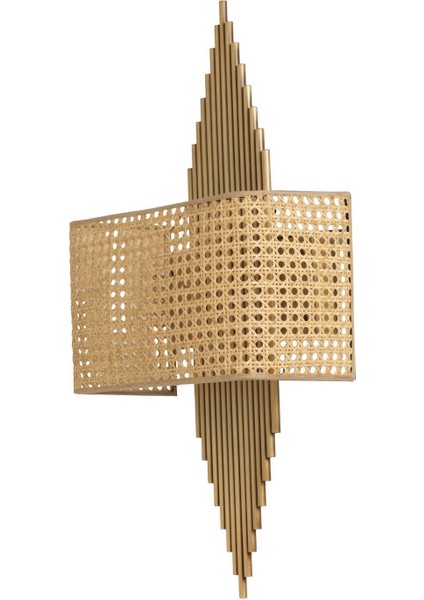 Yeni Hande Pilli Eskitme Dikdörtgen Rattan Abajurlu Aplik fiyatları