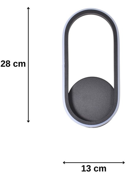 Ortega Modern Tasarım Siyah Renk Gün Işığı Ledli Banyo - Mutfak - Salon Ledli Duvar Aplik fiyatları