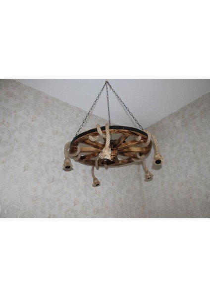 Ahşap Teker Avize 70 Cm. 5'li fiyatları