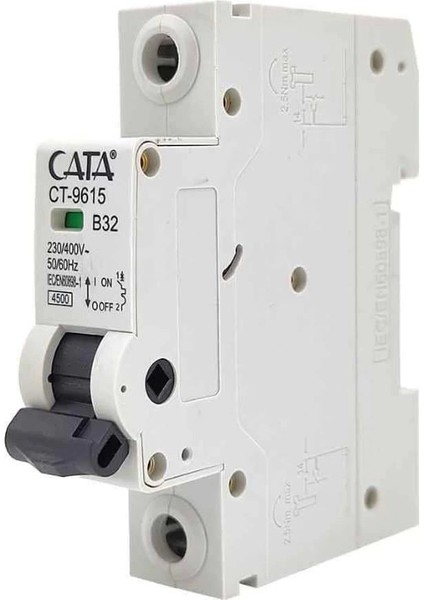 Cata Ct 9615 1X32A 4.5ka B Tipi Otomatik Sigorta