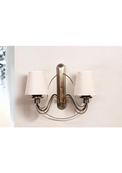 Yeni Berfin Pilli 2 Li Aplik Eskitme Hasır Abajurlu fiyatları