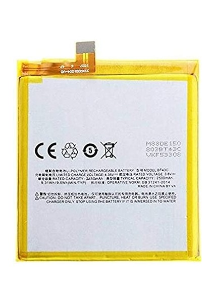 Meizu M2 Mini Pil Batarya BT43C