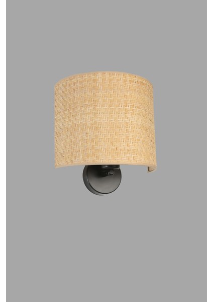 Yeni Hasır Pilli Rattan Abajurlu Oval Aplik fırsatları