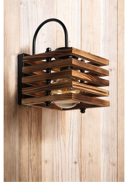 Yeni Avni Pilli Kare Ahşap Yanık Aplik fiyatları