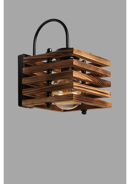 Yeni Avni Pilli Kare Ahşap Yanık Aplik fırsatları