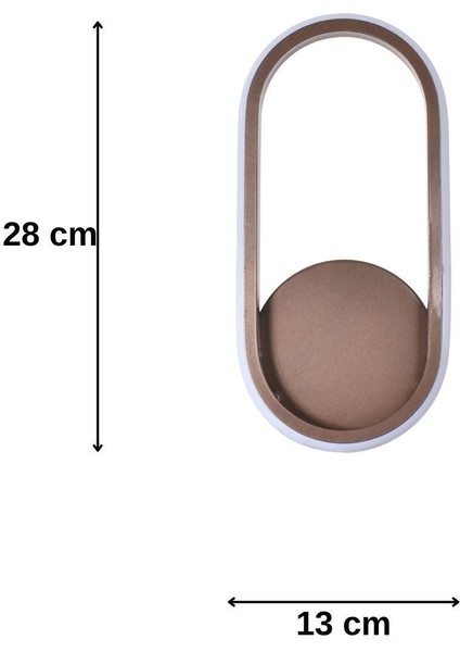 Ortega Modern Tasarım Kahverengi Renk Gün Işığı Ledli Banyo - Mutfak - Salon Ledli Duvar Aplik fiyatları