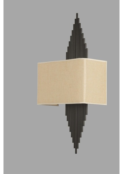 Yeni Hande Pilli Siyah Dikdörtgen Açık Hasır Abajurlu Aplik fırsatları