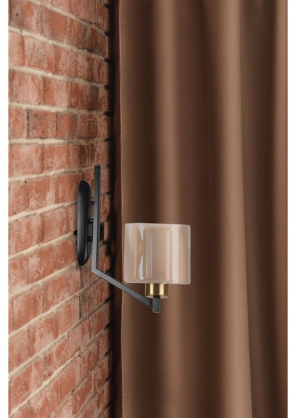 Yeni Ruby Pilli Siyah Bal Camlı Aplik modelleri