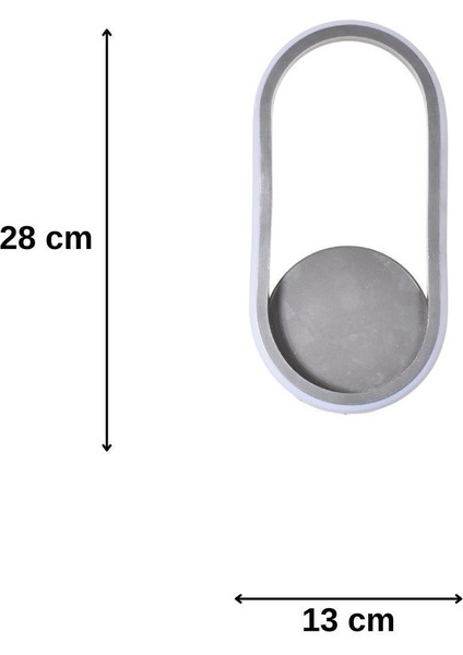 Ortega Modern Tasarım Gri Renk Gün Işığı Ledli Banyo - Mutfak - Salon Ledli Duvar Aplik fiyatları