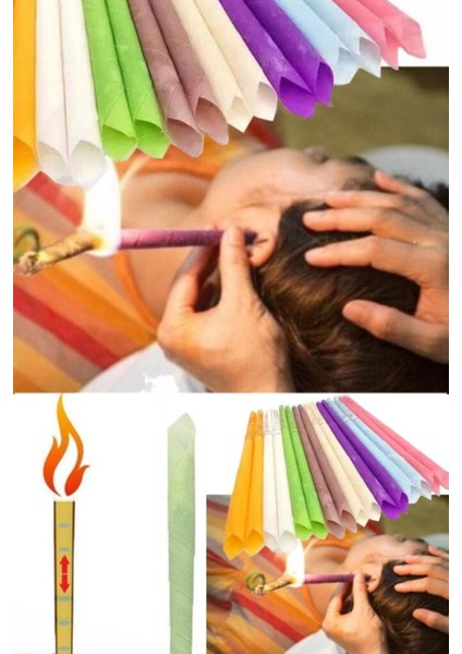 3 Çift Kulak Temizleme Bakım Mumu Hijyenik Komple Full Temizlik Kulak Mumu Kulak Terapi Bakımı Set modelleri