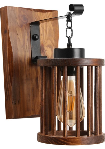 Yeni Alkım Pilli Ceviz Ahşap Kafesli Aplik modelleri