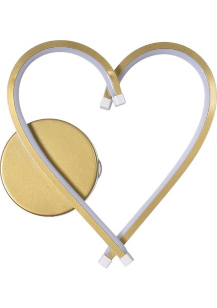 Kalp Modern Tasarım Eskitme Renk Gün Işığı Ledli Çocuk Odası Banyo - Mutfak - Salon LED Duvar Aplik