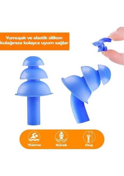 Yıkanabilir Silikon Kulak ve Burun Tıkacı Seti Çocuk ve Yetişkinler İçin modelleri