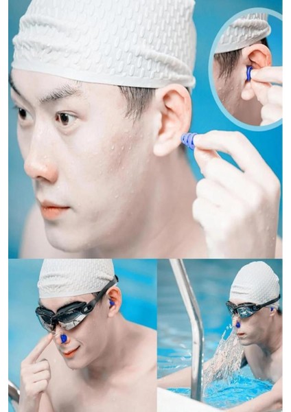 Yıkanabilir Silikon Kulak ve Burun Tıkacı Seti Çocuk ve Yetişkinler İçin