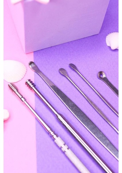 Paslanmaz Çelik Kulak Temizleyici Seti, 6'lı, Güvenli ve Etkili Temizlik Araçları modelleri