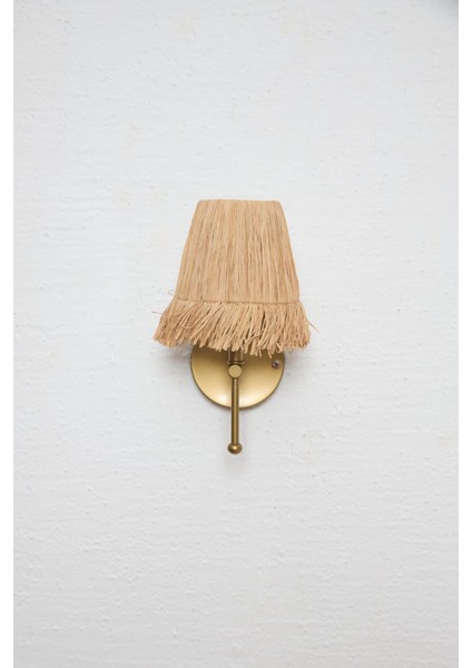 Bohem Hasır Rafya Saçaklı El Yapımı Eskitme Gold Ledli Aplik fiyatları