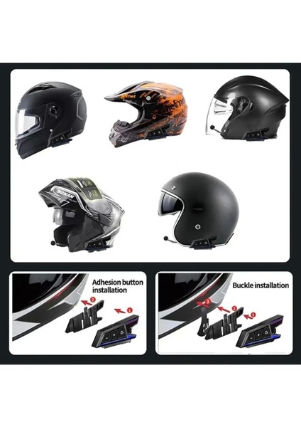 BT40 Kask Kulaklık Bluetooth Motosiklet Kulaklık Intercom 5.3 fırsatları