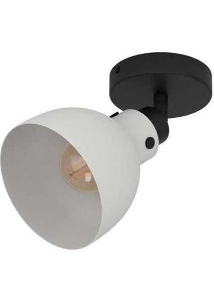 43827 Iç Mekan " Matlock " Gri, Siyah Renk Dökme Çelik Sıva Üstü Spot Lambası IP20 E27 Max: 1x4 modelleri