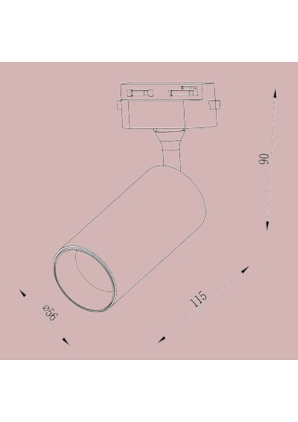 Modern Ray Spot Aydınlatma Bakır Eskitme Ray Spot Monofaze Alüminyum Gövde 12 cm modelleri