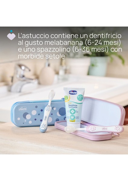 Chicco Diş Fırçası Seti 6 Ay Blue
