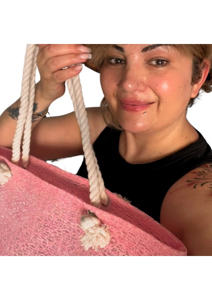 Kadın Dantel Plaj Çantası