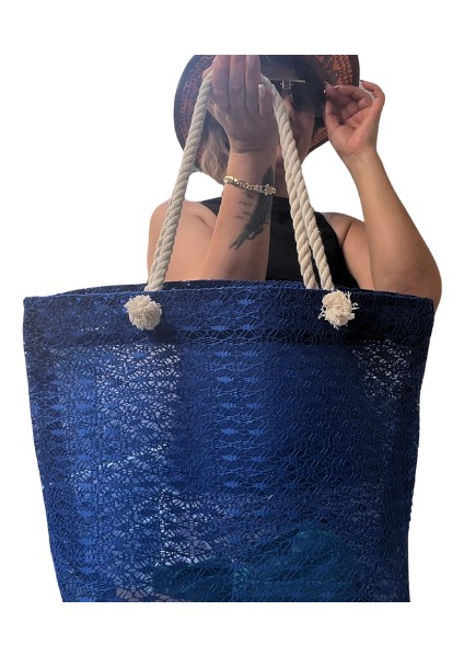 Kadın Dantel Plaj Çantası